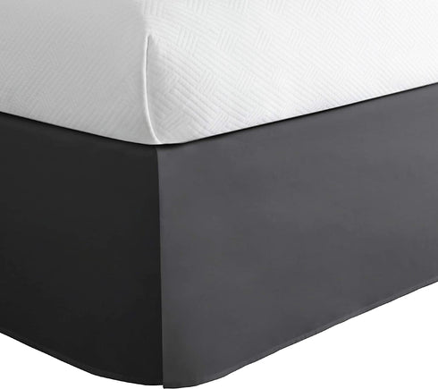 TODAY'S HOME Classic Tailored, Microfiber, 14" Drop Length Bed Skirt Dust Ruffle, Twin, Grey