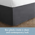 TODAY'S HOME Classic Tailored, Microfiber, 14" Drop Length Bed Skirt Dust Ruffle, Twin, Grey