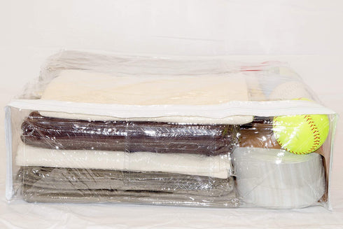 Clear Vinyl Zippered Storage Bags 20 x 23 x 6 Inch 5-Pack