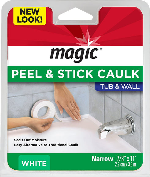 Myro/Magic American MC15 Vinyl Bath Seal Trim Adhesive Strip, White