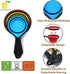 Silicone Whisk - Collapsible Measuring Cups and Spoons - Baking Spatula - 10 Piece Set - Cooking Kitchen Utensils