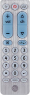GE Big Button Universal Remote Control for Samsung, Vizio, Lg, Sony, Sharp, Roku, Apple TV, TCL, Panasonic, Smart TVs, Streaming Players, Blu-Ray, DVD, 2-Device, Silver, 33701