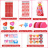 28 Pack Valentines Day Gifts for Kids , Valentines Cards Stickers Pencils Boys Girls, 252 PCS Valentine Exchange Party Favors Toys for School Classroom