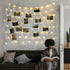 Hanging Photo Display 3.3x3.3 Ft, 75 LED Net Photo Clips String Light with 25 Clips and Remote, 8 Modes USB Operated Fairy Lights for Home Bedroom Indoor Wall Decoration (Warm White)