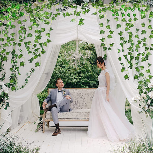 JPSOR 24pcs Fake Vines Fake Ivy Leaves Artificial Ivy, Ivy Garland Greenery Vines for Bedroom Decor Aesthetic Silk Ivy Vines for Room Wall Decor