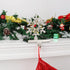 Snowflake Christmas Stocking Hangers for Mantel?Snowflake Christmas Stocking Holders for Fireplace Mantel Hooks Hanger for Christmas Snowflake Stockings Clip for Christmas Decoration (Snowflake)