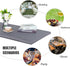 Fitable Outdoor Indoor Picnic Table Cover Waterproof Vinyl Fitted Table Cover with Bench Covers 3pcs Set Flannel Backing Tablecloth 30"*72" for Picnic/Travel/Holiday/Party/Folding Table Silver Grey