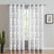 FMFUNCTEX White Grey Damask Print Curtains for Bedroom 63 inch Total Privacy Vintage Flower Window Drapes Living Room Grommet Top 50" w x Set of 2