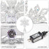 Afirst Christmas Tree Topper Lighted Snowflake with LED Rotating Snowflake Projector Lights 11.4 inches 2-in-1 Silver Glittered Xmas Tree Decoration