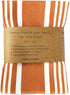 FOSSICS Designer Hand and Kitchen Dish Towels, One Half Dozen | Oversized 20 x 30 inches | Apricot Stripe