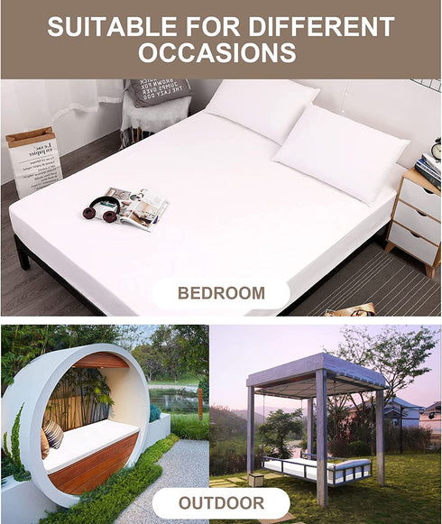 Mecerock Mattress Protector, Breathable and Soft Waterproof Mattress Protector, Mattress Cover, Fitted to 18" Deep, Mattress Cover Queen Size Bed