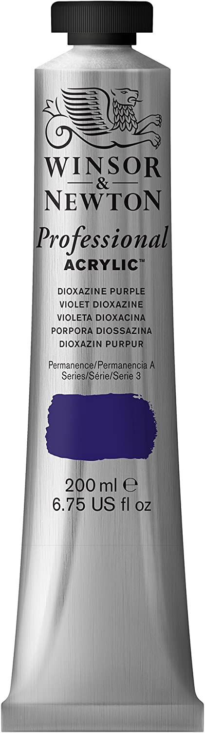 Winsor & Newton Professional Acrylic Color Paint, 200ml Tube, Dioxazine Purple
