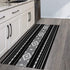 Boho Kitchen Runner Rug Black/White 2x4 ft,LEEVAN Reversible Diamond Indoor Floor Rugs Machine Washable Woven Modern Farmhouse Geometric Tribal Throw Carpet for Bedroom/Laundry/Bathroom/Entryway