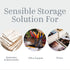 Snap-N-Store CD Storage Box - Pack of 2 - Durable 5.1 x 5.1 x 13.2 Inch Disc Holders with Lids to Store up to 165 Discs - Black