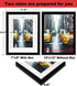 Picture Frame 10x12 Black Picture Frames Set of 2, Display Pictures 7x9 with Mat or 10x12 Without Mat, Solid Wood Photo Frames for Wall or Tabletop Display,Black