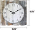 Stonebriar Square 15" Rustic Farmhouse Worn Wood Arabic Number Battery Operated Wall Clock