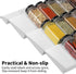 Adjustable Spice Rack, Expandable Plastic Tray Drawer Organizer 12" to 23" Stackable Tray, 4 Slanted Tier Spice Storage Organizer Insert, for Spice Jars, Vitamins, Seasonings Kitchen Drawer Cabinet