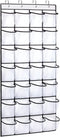 REGELETO Over the Door Shoe Organzier with 28 Large Pocket, Hanging Shoe Rack for Door Large Capacity Shoe Organizer Holder with 4 Metal Hooks (28 Pockets)