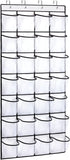REGELETO Over the Door Shoe Organzier with 28 Large Pocket, Hanging Shoe Rack for Door Large Capacity Shoe Organizer Holder with 4 Metal Hooks (28 Pockets)