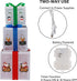 Glory Island Christmas Decorations Lighted Boxes, Set of 3 Lighted Merry Box, Santa Claus Snowman Pattern Box for Xmas Tree Indoor Outdoor Home Fireplace Yard Garden