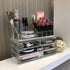 Ikee Design Clear Makeup Organizer Clear Cosmetic Storage Organizer, Makeup Organizer for Cosmetics, Jewelry, Hair Accessories, Cosmetic Display Case for Vanity, Bathroom Counter or Dresser