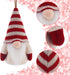 Valentine's Day Gnomes Decorations, 8 Packs Handmade Swedish Gnome with Lights, Battery Operated Hanging Ornaments for Tree, Table Ornament for Valentine's Day Table Ornaments, Valentine's Present