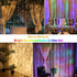 Brightown Curtain Lights 9.8X9.8 Feet 300 LED 8 Lighting Modes with Remote Control 2 Colors Hanging String Fairy Lights for Wall Bedroom Window Party Backdrop Lighting (Without Curtain)