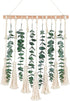 Artificial Eucalyptus Wall Decor Artificial Eucalyptus Garland Fake Eucalyptus Greenery Fake Eucalyptus Vines Wall Hanging with Woven Tassels for Backdrop Arch Wall Wedding Bedroom Apartment Decor