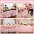 Suppromo 6ft Pink Tulle Table Skirt for Rectangle or Round Tables Tutu Table Skirt for Baby Shower Girl Gender Reveal Unicorn Birthday Party Cake Dessert Table Decorations (L6(ft)*H 30in)