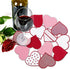 Valentine's Day Red Heart Placemats Set of 4, 15 Inch Round Place Mats for Dining Table, Mother's Day or Wedding Table Decoration,14th February Gifts