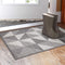 Indoor Doormat 20"x 32", Absorbent Front Back Door Mat Floor Mats, Rubber Backing Non Slip Door Mats Inside Mud Dirt Trapper Entrance Front Door Rug Carpet, Machine Washable Low Profile-Grey Geome