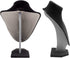 Tytroy Elegant 12" 3D Black Velvet Necklace Jewelry Display Model Bust Stand for Home (Dresser/Shelves) & Business (Showroom/Fair) Storage Decoration & Presentation (12in 1PC)