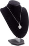 Tytroy Elegant 12" 3D Black Velvet Necklace Jewelry Display Model Bust Stand for Home (Dresser/Shelves) & Business (Showroom/Fair) Storage Decoration & Presentation (12in 1PC)