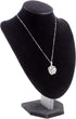 Tytroy Elegant 12" 3D Black Velvet Necklace Jewelry Display Model Bust Stand for Home (Dresser/Shelves) & Business (Showroom/Fair) Storage Decoration & Presentation (12in 1PC)