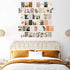Yopyame 50PCS Boho Aesthetic Pictures Wall Collage Kit, Peach Teal Photo Collection Collage Dorm Decor for Girl Teens and Women, Orange Boho Wall Prints Kit, Small Posters for Room Bedroom Aesthetic
