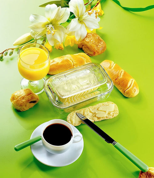 Luminarc Cow Butter Dish, Set of 1, Lid, 1, Clear