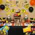 MATTTIME Construction 2nd Birthday Banner Cake Cupcake Topper Terrible Two Traffic Sign Cutouts Dump Truck Party Decoration 2 Years Old Supplies