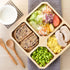 La Boos Square Portion Control Plates (4-Section) - MyPlate Healthy Diet Ratio Control or Weight Loss Aid plate - Made with Bamboo - BPA-Free Lunch Plate or Healthy Eating Plate