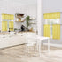 No. 918 Martine Microfiber Semi-Sheer Rod Pocket Kitchen Curtain Valance and Tiers Set, 54 in x 45 in (3 Piece), Yellow