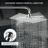 Sooreally Rain Shower Head High Pressure, 10 Inch Stainless Steel Square Rainfall Showerhead, Mirror-like, Easy Install, Swivel Spray Angle, Luxury Shower Experience, Chrome Finish