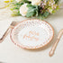 Crisky 60 Fabulous Disposable Plates for Women 60th Birthday Decorations Rose Gold Dessert, Buffet, Cake, Lunch, Dinner Disposable Plates 60th Birthday Party Table Supples, 50 Count, 9 inches
