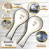OAKOA 2 Pack Ceramic Spoon Rest for Stove Top - Cute Spoon Rests for Kitchen Counter - Fork Me Spoon Me - Cooking Spoon Holder - Utensil Rest - Ladle Holder - Spatula Rest - Farmhouse White Funny