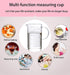 KINNOSE Graduated Beaker Mug with Handle and Durable Bamboo Lid Borosilicate Glass Multi-Function Food Grade Measuring Cup 1000ML