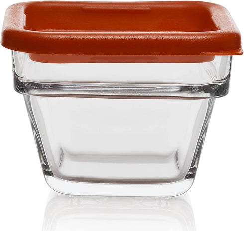 Libbey Stack It Medium Glass Storage Containers with Lids, Set of 4