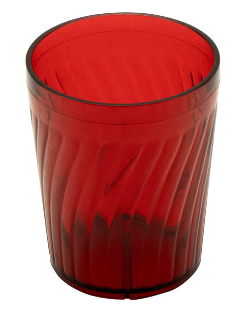 G.E.T. Tahiti Shatterproof BPA-Free Plastic Tumblers, 6 Ounce, Red (Set of 4)
