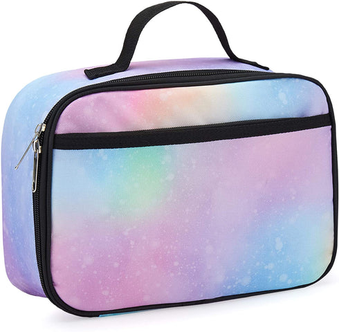 Lunch Box with Padded Liner, Rickyh style Spacious Insulated Lunch Bag Durable Thermal Lunch Cooler Pack with Strap for Boys Girls Adults School Sports Beach Picnic Work Camp,2 Pocket (LBXINGXING?