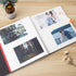 Spbapr Photo Album Self Adhesive 3x5 4x6 5x7 8.5x11 Magnetic Scrapbook 11 x Width 10.6 (Inches) 40 Pages Linen Cover DIY Photo Album with A Metallic Pen