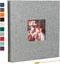 Spbapr Photo Album Self Adhesive 3x5 4x6 5x7 8.5x11 Magnetic Scrapbook 11 x Width 10.6 (Inches) 40 Pages Linen Cover DIY Photo Album with A Metallic Pen