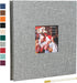 Spbapr Photo Album Self Adhesive 3x5 4x6 5x7 8.5x11 Magnetic Scrapbook 11 x Width 10.6 (Inches) 40 Pages Linen Cover DIY Photo Album with A Metallic Pen