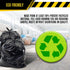 Ultrasac - 891454 UltraSac Contractor Trash Bags - (50 Pack/w Ties) - Heavy Duty 3 MIL Thick, 39' x 32', Shorter 33 Gallon Black Version - for Industrial, Commercial, Professional, Construction, Lawn, Leaf, and More